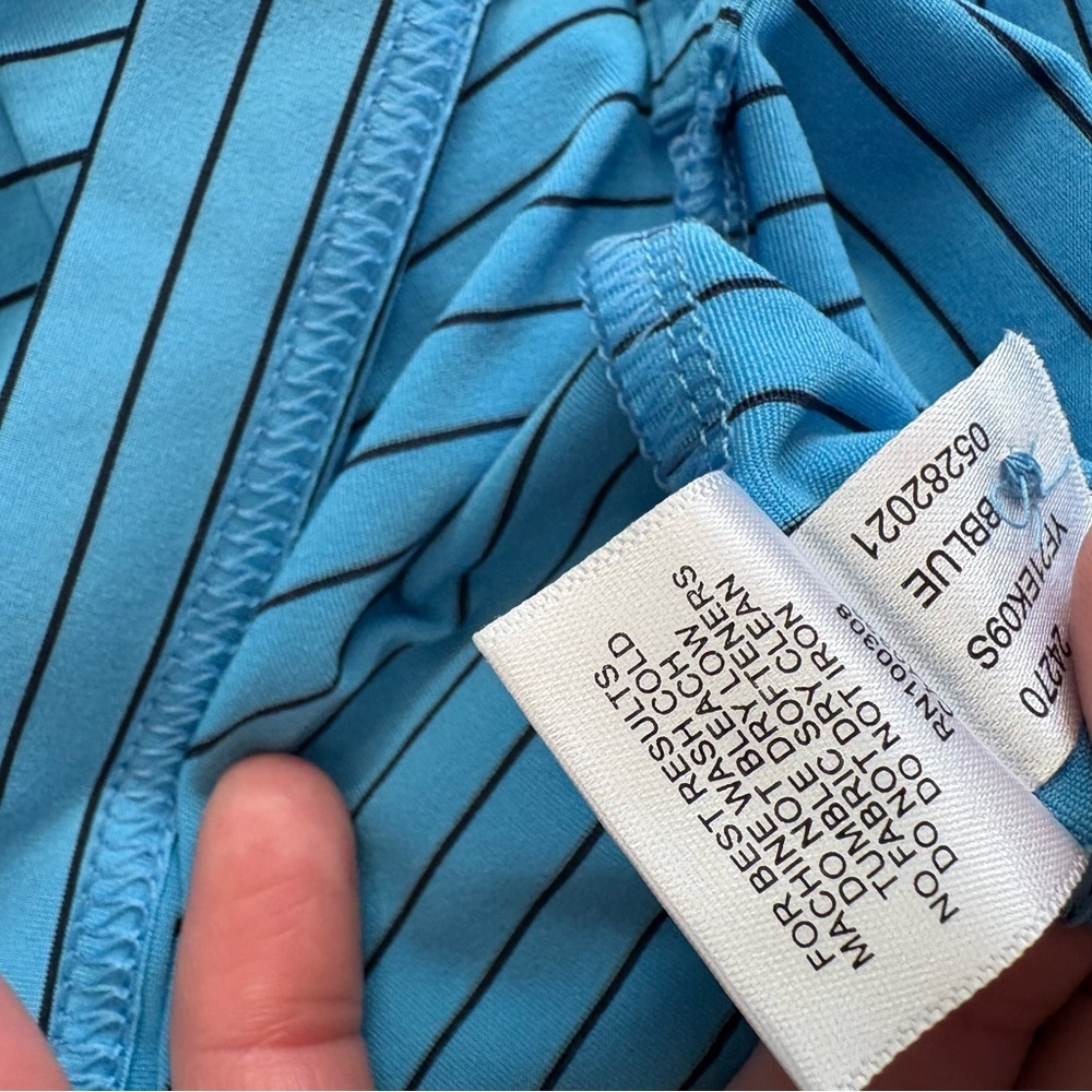 Peter Millar Blue Striped Polo Shirt - Picture 7 of 7